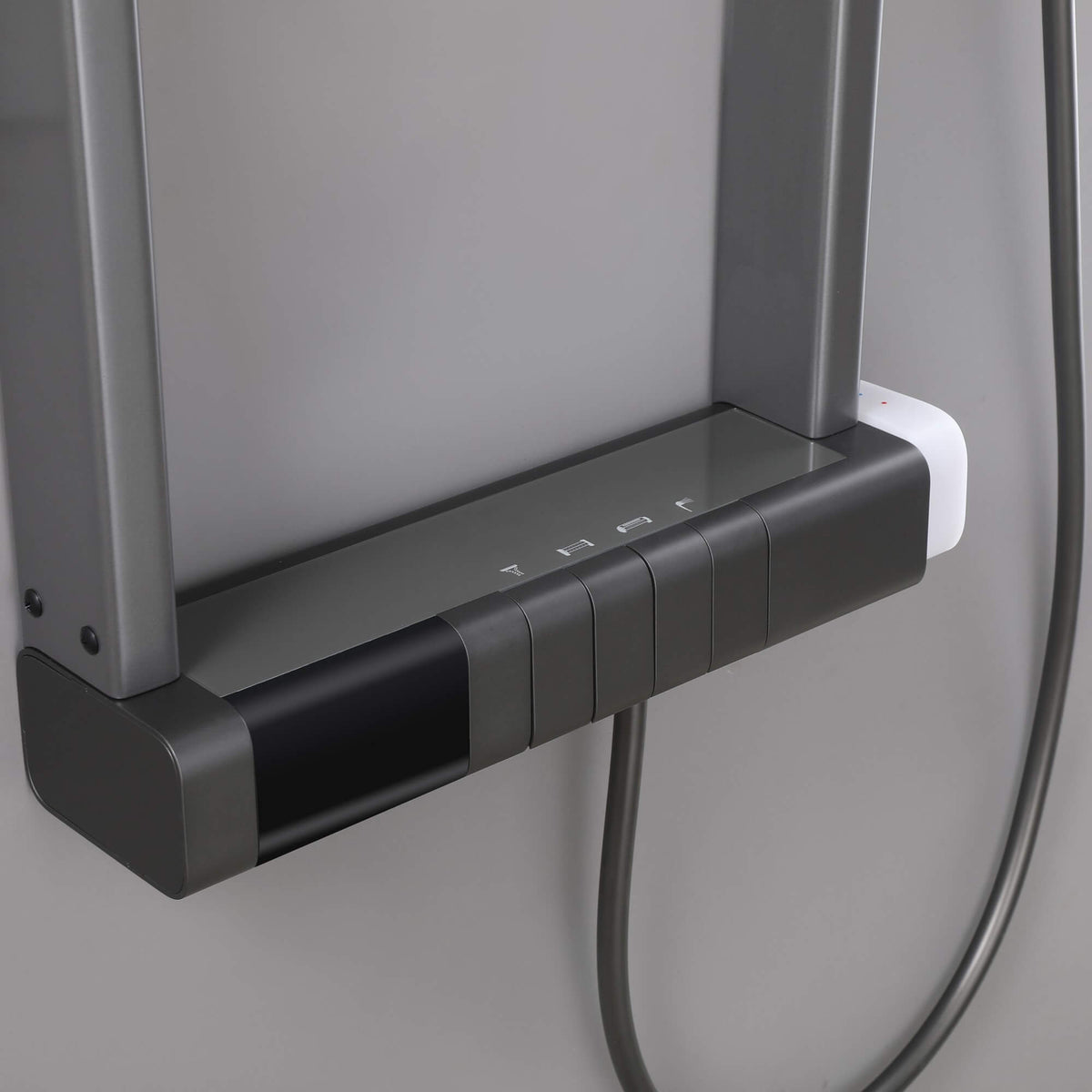 Thermostatic Shower System with 4 Water Modes Handheld Showerhead LED Display and Dual Storage Shelf