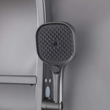 Thermostatic Shower System with 4 Water Modes Handheld Showerhead LED Display and Dual Storage Shelf