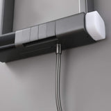 Thermostatic Shower System with 4 Water Modes Handheld Showerhead LED Display and Dual Storage Shelf