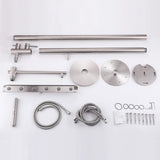 Freestanding 304 Stainless Steel Outdoor Shower with Extra-Wide Rainfall Head for Two-Person Use