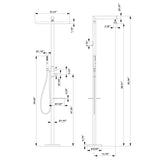 Freestanding 304 Stainless Steel Outdoor Shower with Extra-Wide Rainfall Head for Two-Person Use