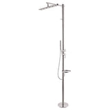 Freestanding 304 Stainless Steel Outdoor Shower with Extra-Wide Rainfall Head for Two-Person Use