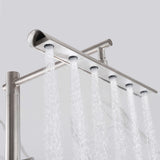 Freestanding 304 Stainless Steel Outdoor Shower with Extra-Wide Rainfall Head for Two-Person Use