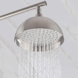 Freestanding 304 Stainless Steel Outdoor Shower with Rainfall Head Hand Shower and Shelf