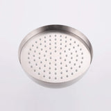 Freestanding 304 Stainless Steel Outdoor Shower with Rainfall Head Hand Shower and Shelf