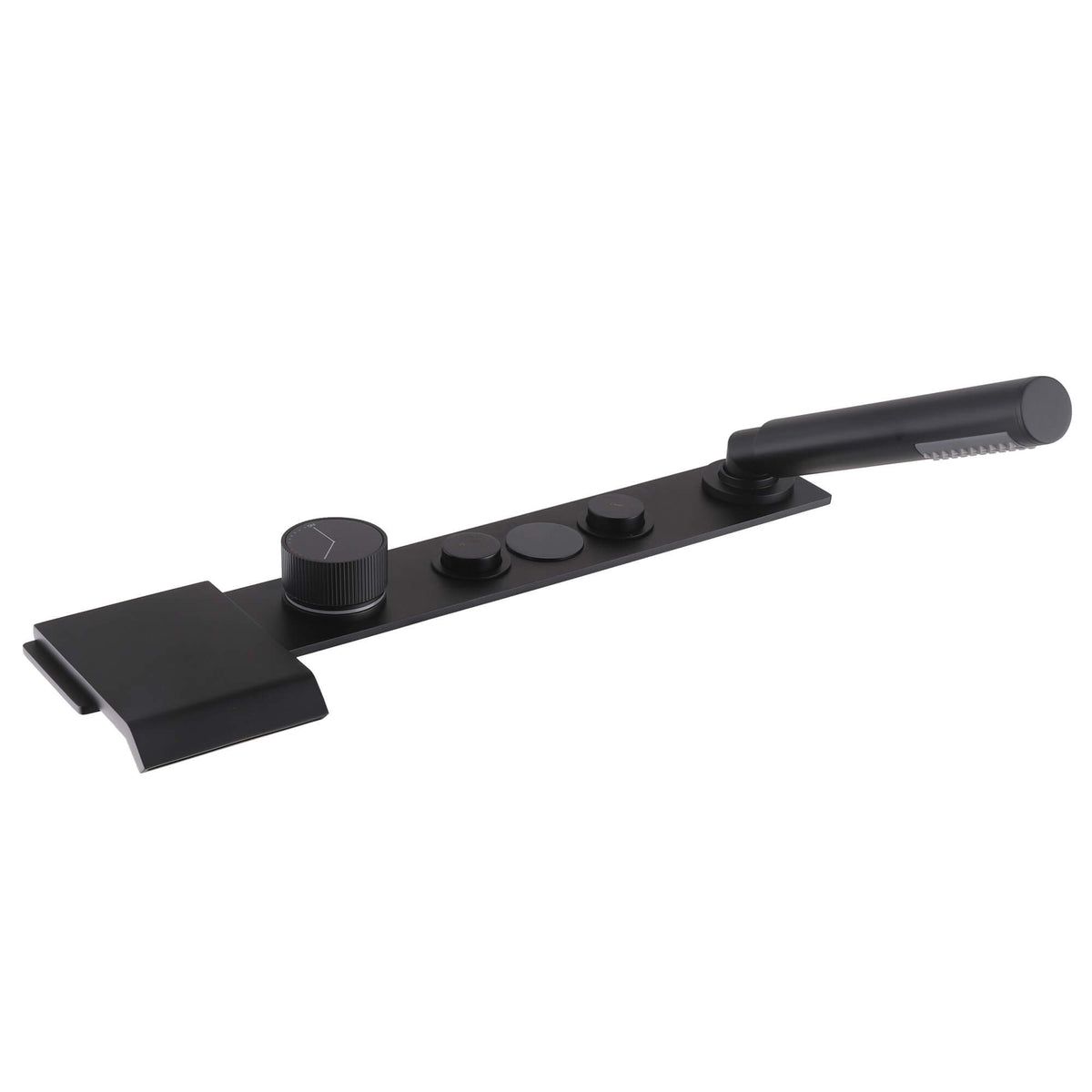 Digital Temperature Display Deck-Mounted Waterfall Tub Faucet with Hand Shower