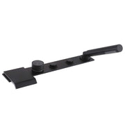 Flat Waterfall Deck-Mounted Bathtub Faucet with Textured Control Knobs and Hand Shower
