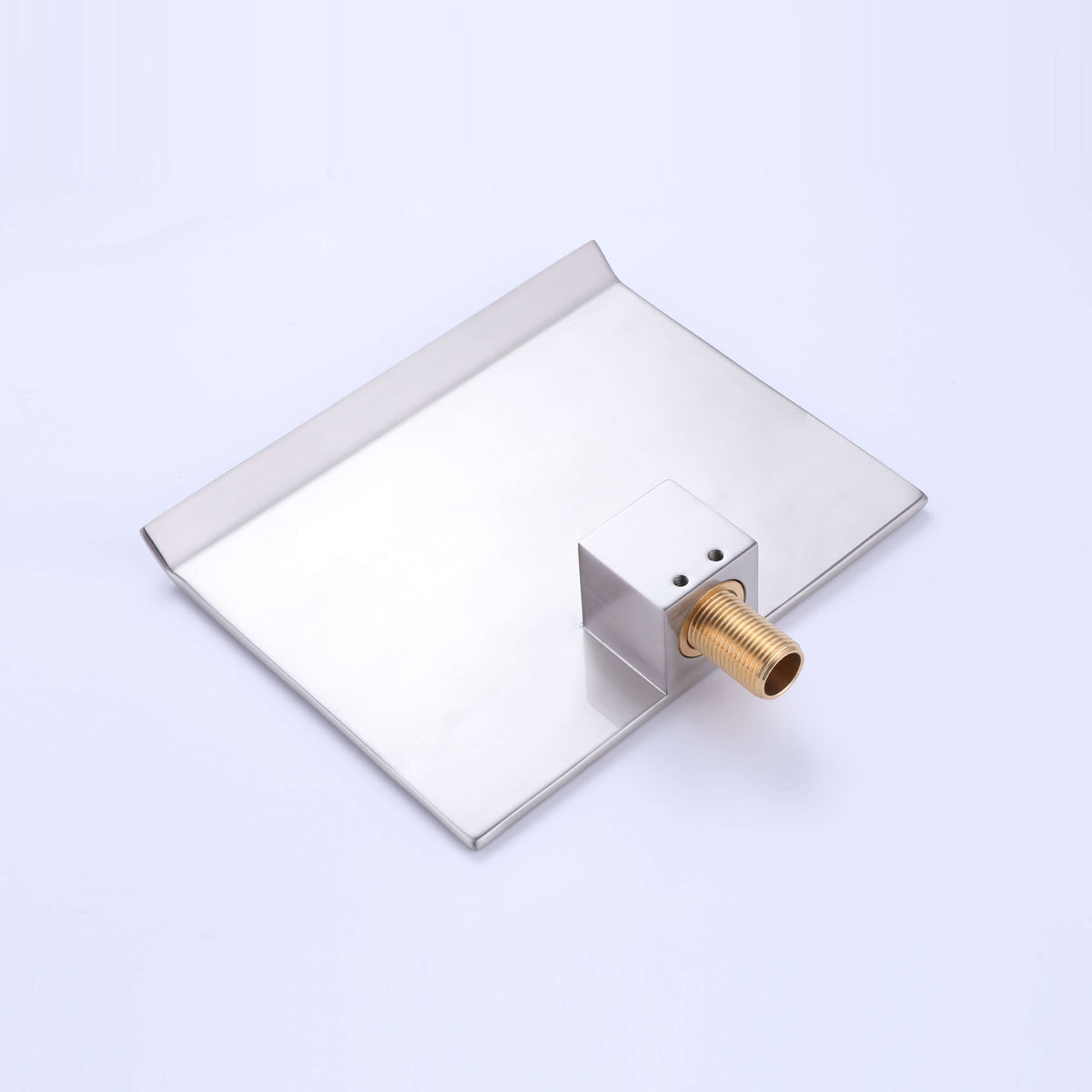 Wall-Mounted Waterfall Tub Filler with Hand Shower Solid Brass Bathtub Faucet
