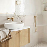 23-Inch Bathroom Oval Vessel Sink Solid Surface Stone Resin Countertop Basin with Pop-Up Drain