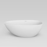 Stone Resin Freestanding Bathtub Solid Surface Soaking Tub with Drain and Overflow