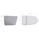 Smart Bidet Toilet with Remote, Heated Seat & Auto Flush