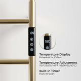 6-Bar Wall Mounted Electric Towel Warmer Rack with Timer & Smart Temperature Control