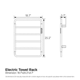 6-Bar Wall Mounted Electric Towel Warmer Rack with Timer & Smart Temperature Control