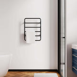 6-Bar Wall Mounted Electric Towel Warmer Rack with Timer & Smart Temperature Control