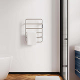6-Bar Wall Mounted Electric Towel Warmer Rack with Timer & Smart Temperature Control