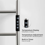 6-Bar Wall Mounted Electric Towel Warmer Rack with Timer & Smart Temperature Control