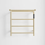 Wall Mounted Heated Towel Warmer with Shelf – 304 Stainless Steel