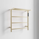 Wall Mounted Heated Towel Warmer with Shelf – 304 Stainless Steel