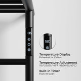 Wall Mounted Heated Towel Warmer with Shelf – 304 Stainless Steel