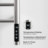 Towel Warmer Wall Mounted Electric Heated Towel Rack 304 Stainless Steel