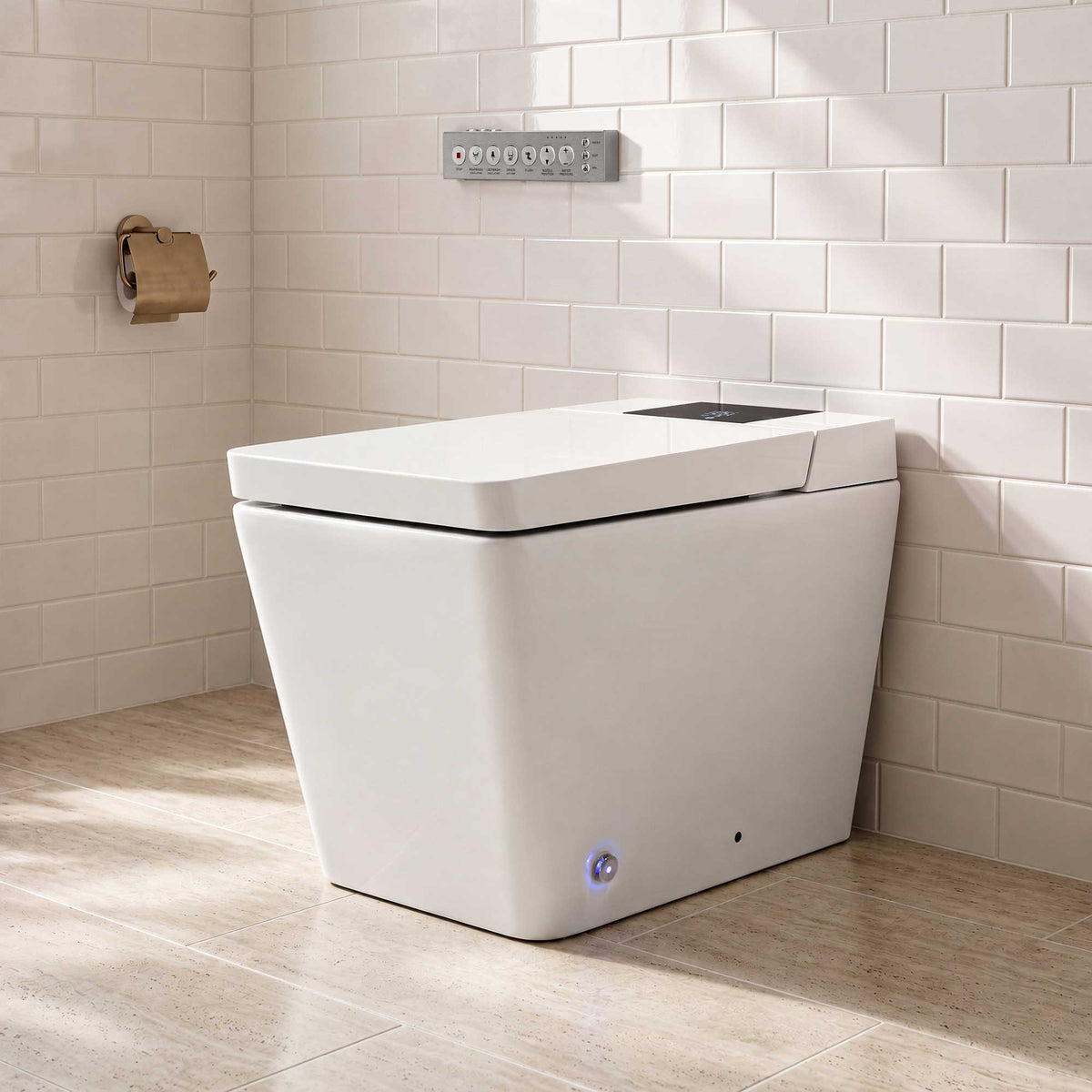 Smart Toilet with Bidet, Built-In Water Tank, Auto Flush & Heated Seat