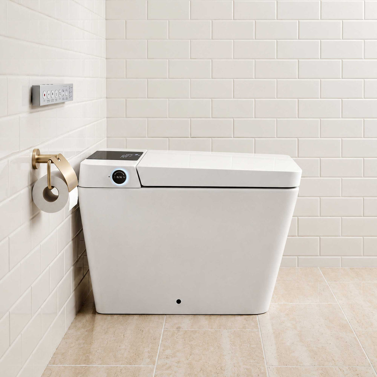 Smart Toilet with Bidet, Built-In Water Tank, Auto Flush & Heated Seat