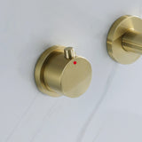Cross/Knob Diverter Handles Solid Brass Faucet Replacement Kit