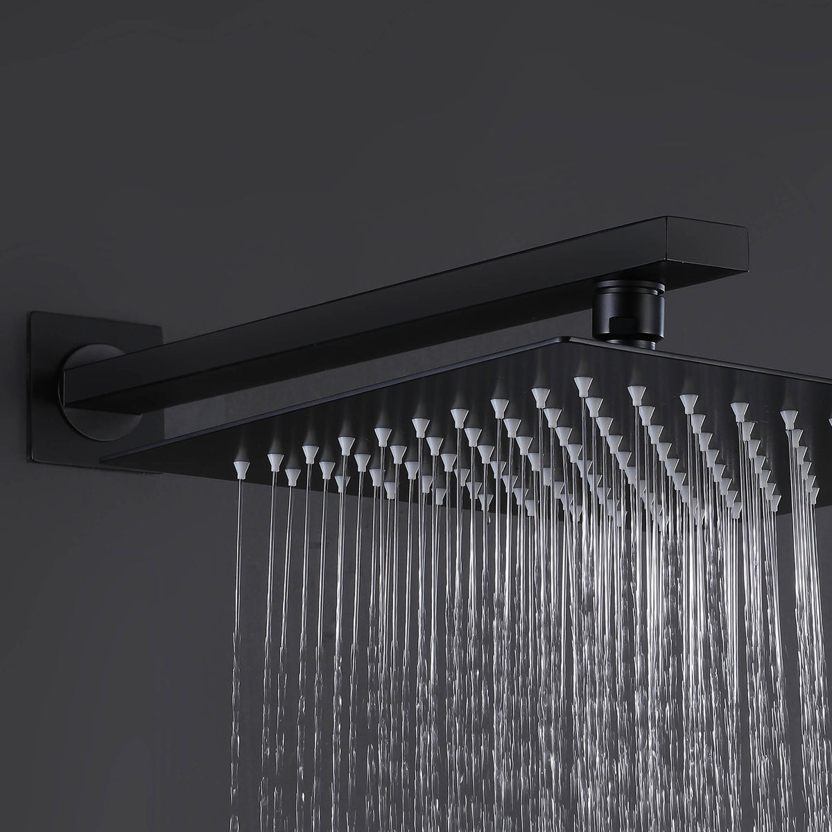 16-Inch Shower Arm with Flange Stainless Steel Wall Mount Showerhead Arm