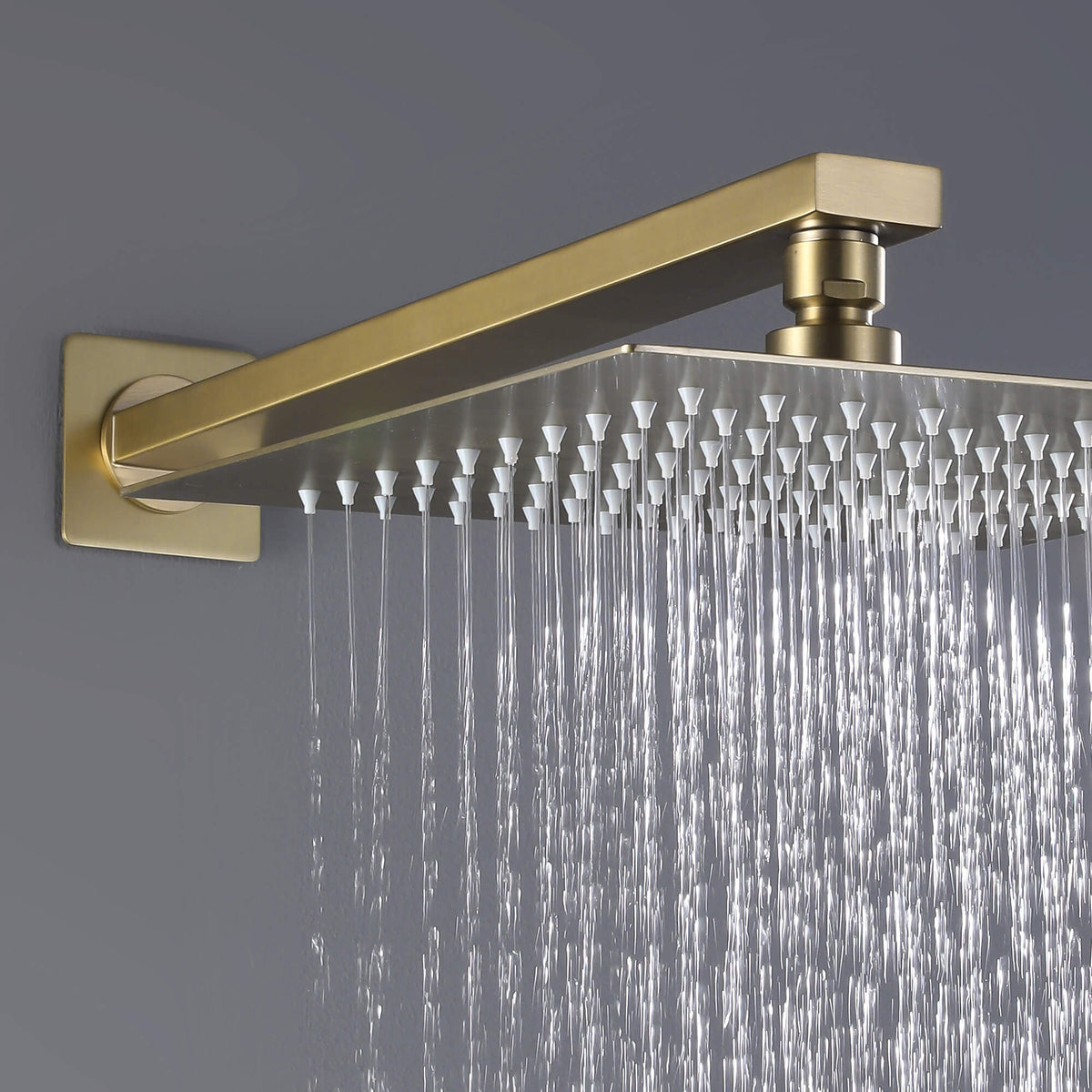 16-Inch Shower Arm with Flange Stainless Steel Wall Mount Showerhead Arm