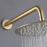 16" Shower Arm with Flange Wall Mount L-shaped Rainfall Shower Head Extension Arm