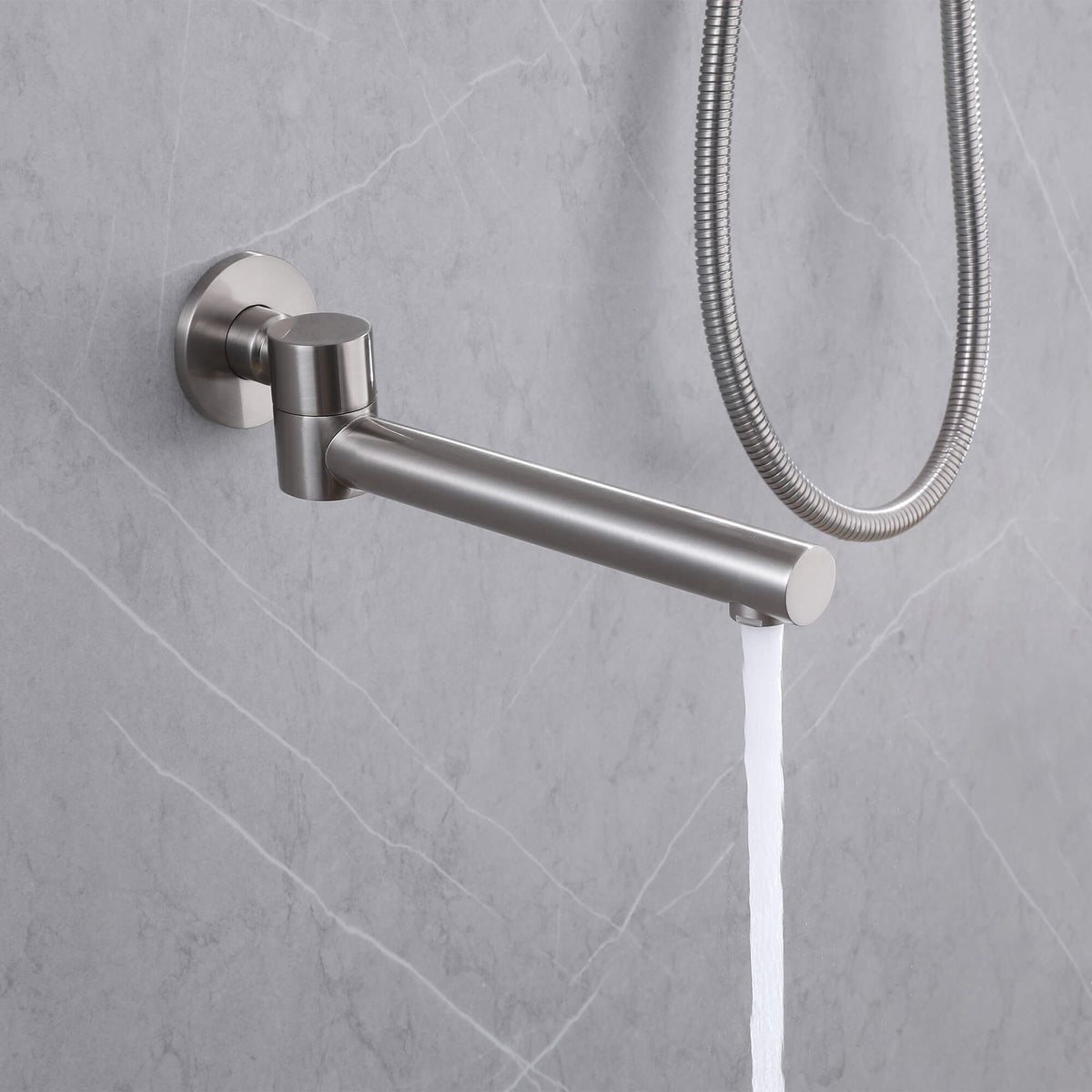 3-Function Round Rain Shower System with Handheld Shower & Tub Spout
