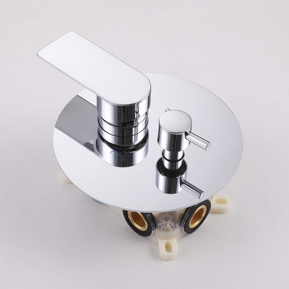 3-Function Round Rain Shower System with Handheld Shower & Tub Spout