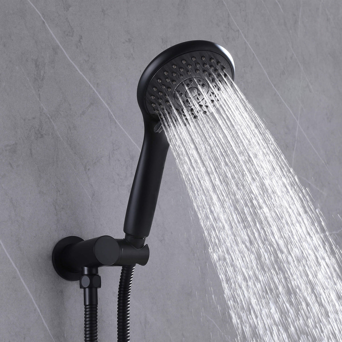 3-Function Round Rain Shower System with Handheld Shower & Tub Spout