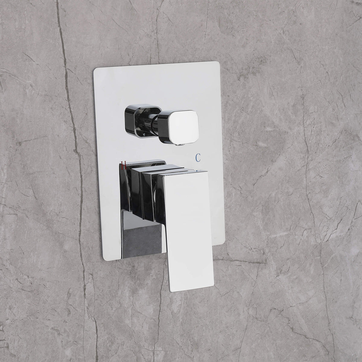 3-Function Square Rain Shower System with Handheld & Tub Spout