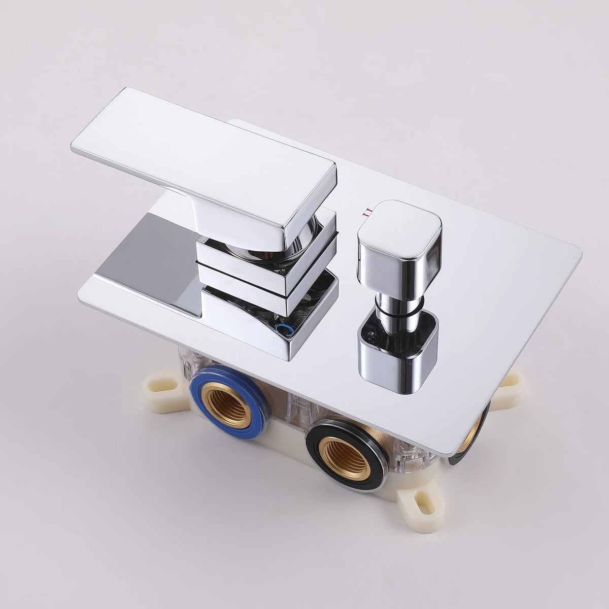 3-Function Square Rain Shower System with Handheld & Tub Spout