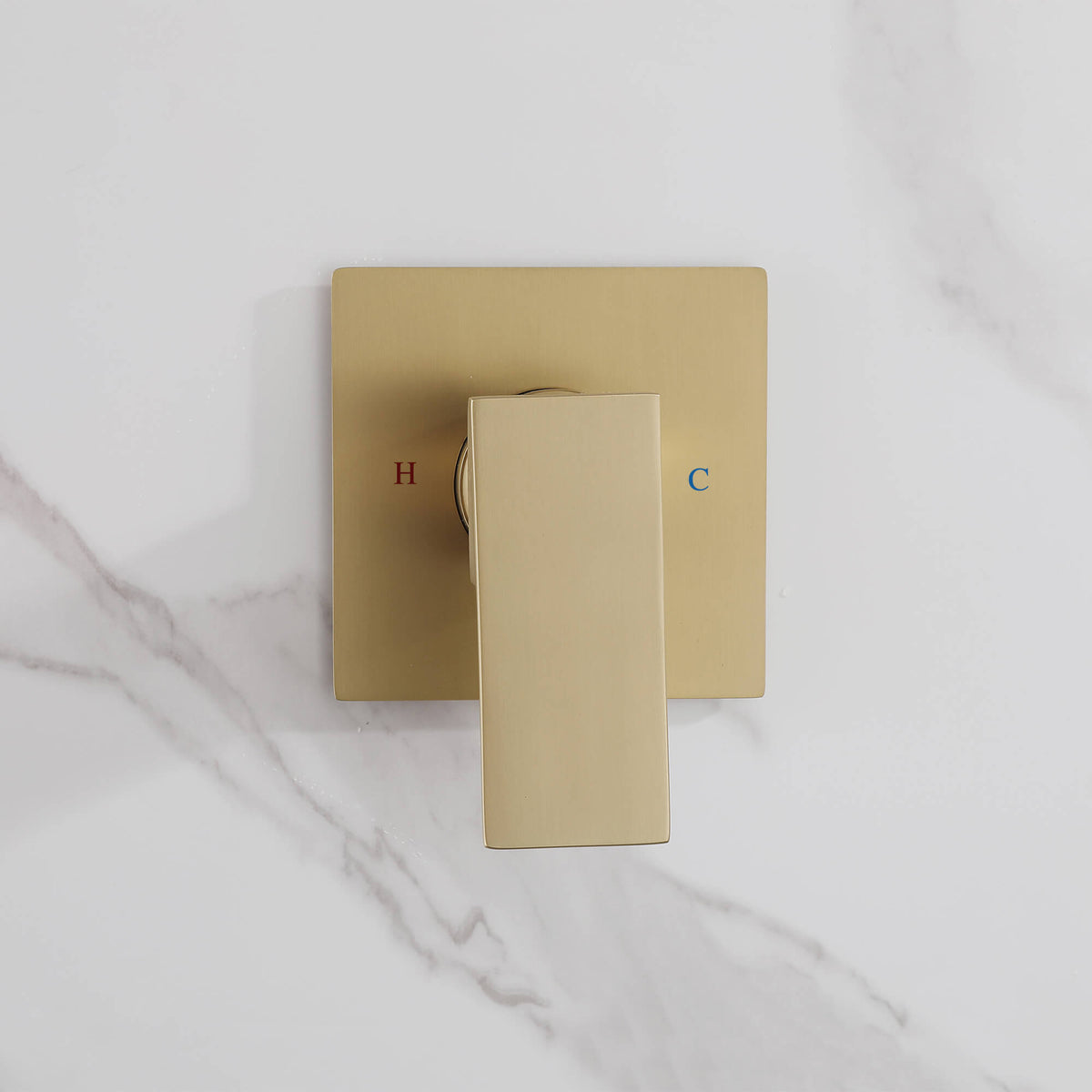 2-Function Square Rain Shower System with Tub Spout