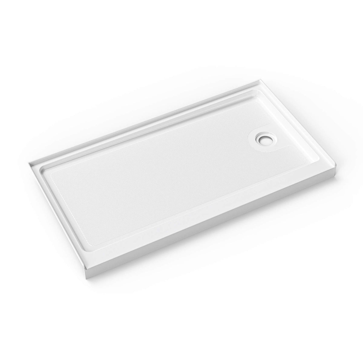 60 in. W × 32 in. D × 4 in. H Single Threshold Acrylic Shower Base – Center, Left or Right Drain