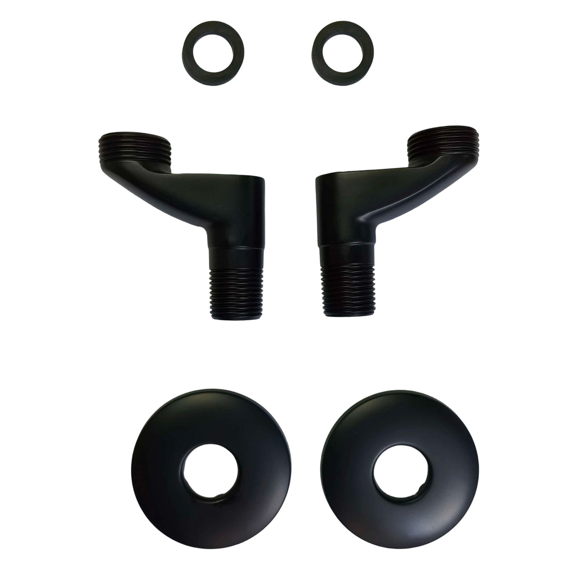 Matte Black Eccentric Connector Set for JK0492 Outdoor Shower Valve