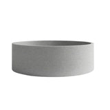15'' Round Concrete Vessel Bathroom Sink in Grey without Faucet and Drain
