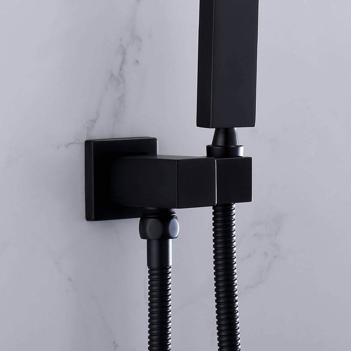 Solid Brass Wall-Mounted Handheld Shower Bracket Holder with Cover Plate