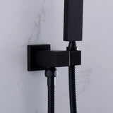 Solid Brass Wall Mount Handheld Shower Bracket Holder with Cover Plate