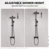 Adjustable height outdoor rain shower column for wall-mounted poolside shower installation