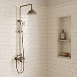 Vintage 3-Function Exposed Tub Shower System with Crystal Diverter