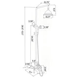 Vintage 3-Function Exposed Tub Shower System with Crystal Diverter