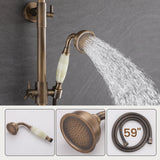 Vintage 3-Function Exposed Tub Shower System with Crystal Diverter