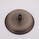 Back view of antique brass rainfall shower head