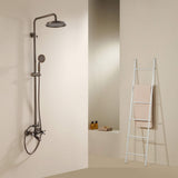 Antique brass wall mounted shower