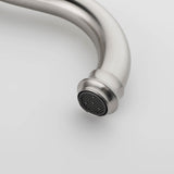 Single Hole Bathroom Faucet with Curved Spout Vintage Vanity Sink Mixer Tap
