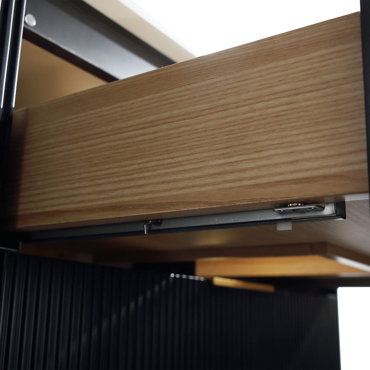 30-Inch Fluted Floating Bathroom Vanity with Integrated Sink & 2 Drawers