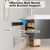 36-Inch Floating Bathroom Vanity with LED Lighting & 2 Drawers